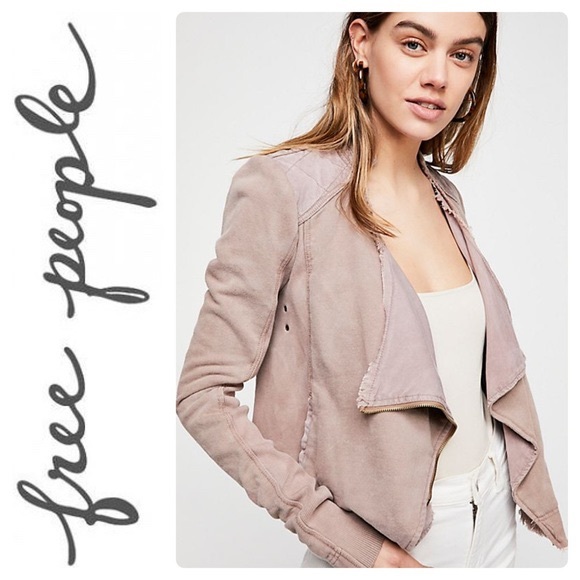 Free People Jackets & Blazers - FREE PEOPLE BLUSH MOTO JACKET 63